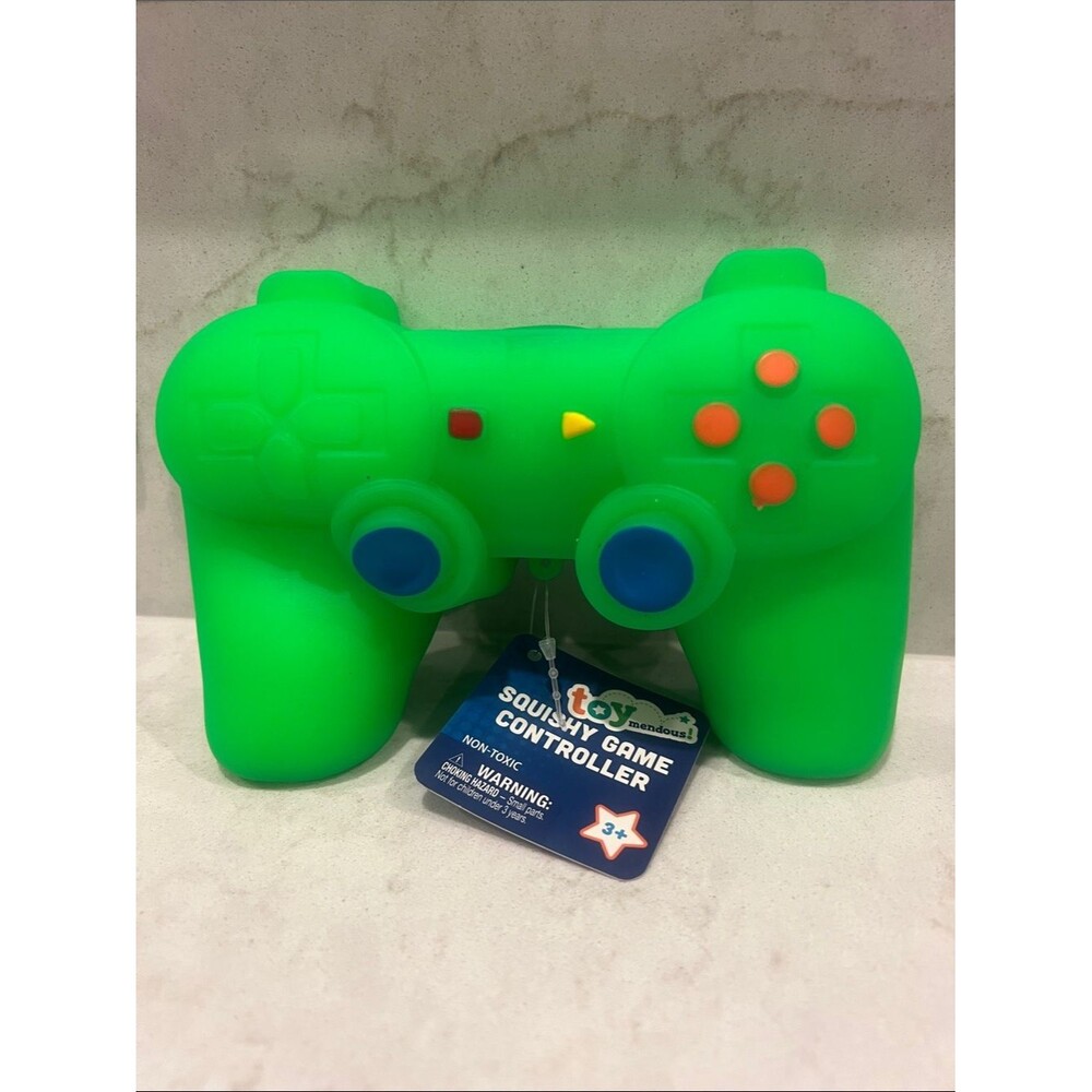 Toymendous Jumbo Squishy Game Controller  Neon Green 7" Sensory Toy Squeeze